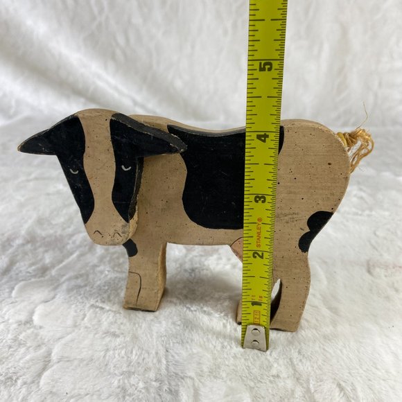 Wood handmade Country Folk Art Cow Shelf Sitter Farmhouse decor - Picture 7 of 8